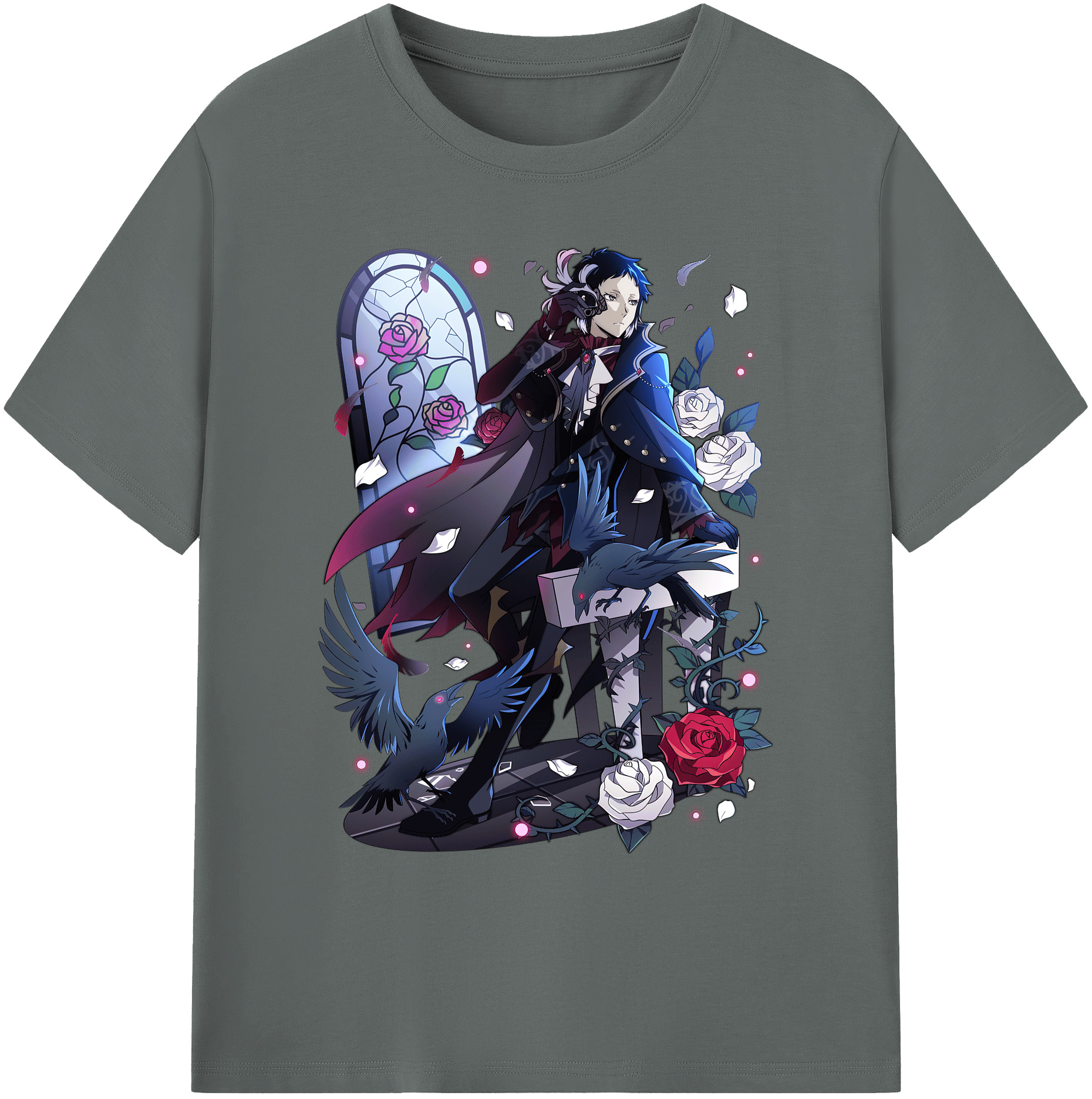 （画像用） 文豪ストレイドッグス Bungo Stray Dogs 綿100％ メンズ半袖Tシャツ｜肌触りやわらか＆通気性